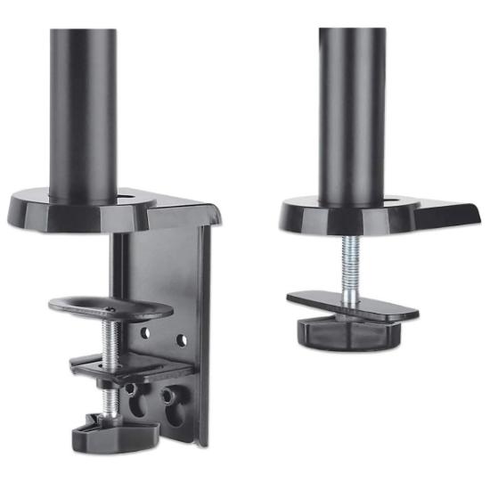 Stalak za monitor MANHATTAN 461597, za dva monitora, stolni, 17" do 32", crni