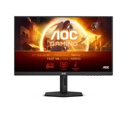 Monitor 27" AOC Q27G4XN, QHD, VA, 180Hz, Adaptive Sync, 1ms, 250cd/m2, 3000:1, črni