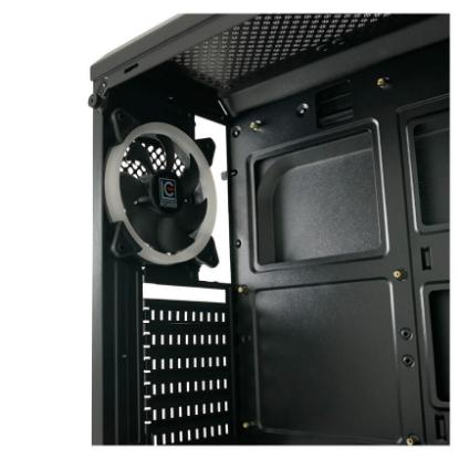 Ohišje LC POWER LC-703B-ON Quad-Luxx, MIDI, ATX, window, črno, bez napajalnika