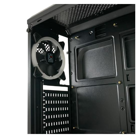 Ohišje LC POWER LC-703B-ON Quad-Luxx, MIDI, ATX, window, črno, bez napajalnika
