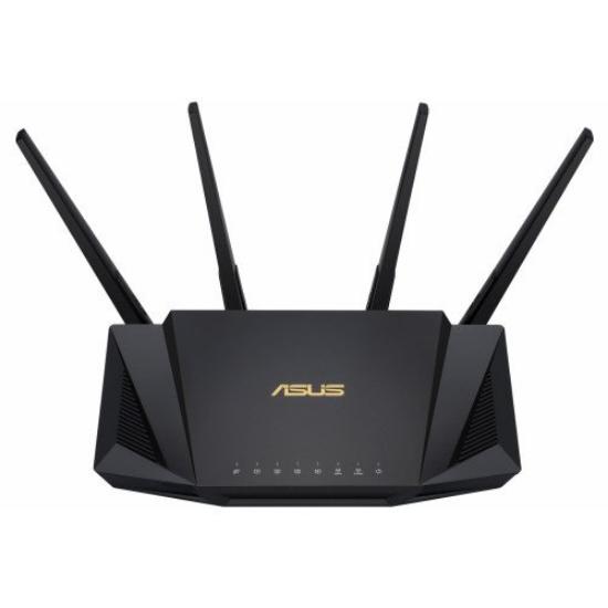 Router ASUS RT-AX58U V2, 802.11ax/a/b/g/n/ax, Dual Band, 4 externe antene, 4x LAN 10/100/1000 + 1 WAN 10/100/1000, bežični