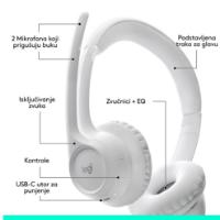 Slušalice LOGITECH Zone 300, bežične, BT, bijele