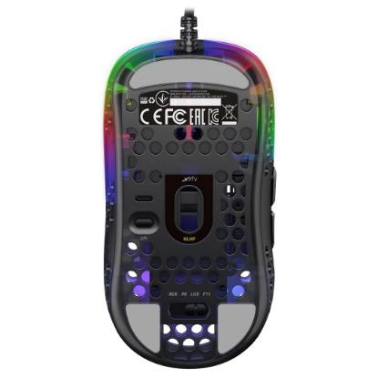 Miška XTRFY MZ1 - ZY'S Rail RGB, optički, 16000dpi, črni, USB