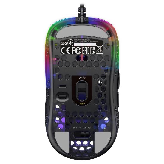 Miška XTRFY MZ1 - ZY'S Rail RGB, optički, 16000dpi, črni, USB
