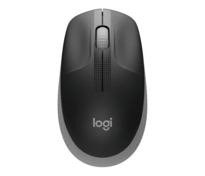 Miška LOGITECH M190, optički, bežični, 1000dpi, crno-sivi