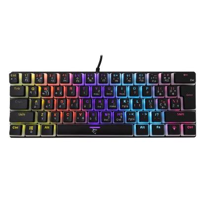 Tipkovnica WHITE SHARK GK-2202 Ashiko, RGB, crveni switch, mehanička, UK/HR, črna, USB