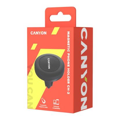 Držač za smartphone CANYON CH-2, za auto, magnetni, crni