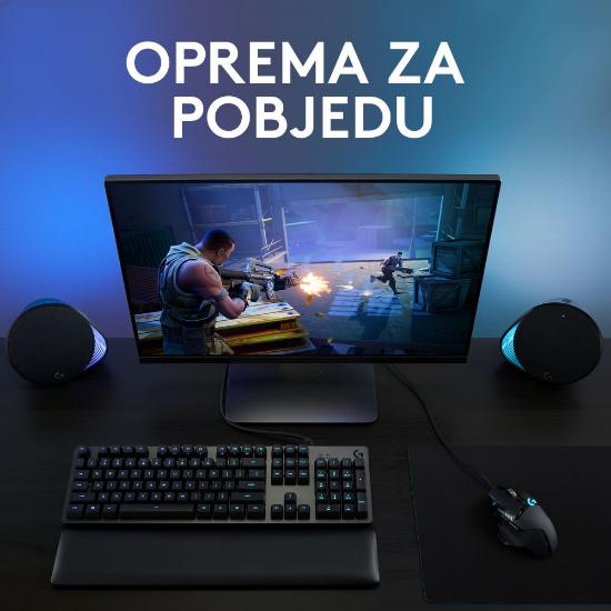 Miška LOGITECH Gaming G502 Hero RGB, optički, 25600dpi, črni, USB