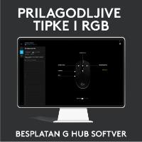 Miška LOGITECH Gaming G102 Lightsync, optički, 8000dpi, črni, USB