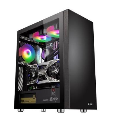 Ohišje MS ARMOR V500 gaming, MIDI, ATX, window, črno, bez napajalnika
