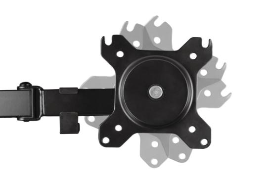 Stalak za monitor TRUST GXT 1120 Mara, stolni, do 32", za 2 monitora, crni