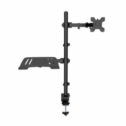Stalak za monitor i laptop MANHATTAN 462136, stolni, 13" do 32", za monitor+laptop, crni