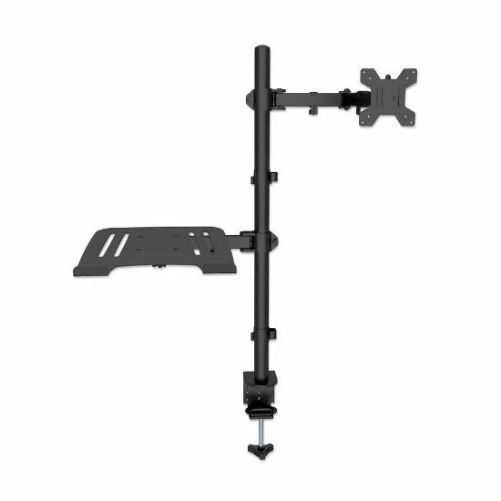 Stalak za monitor i laptop MANHATTAN 462136, stolni, 13" do 32", za monitor+laptop, crni