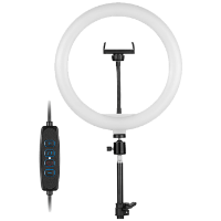 Selfie tripod TRACER LED, s prstenom, 14.5 W