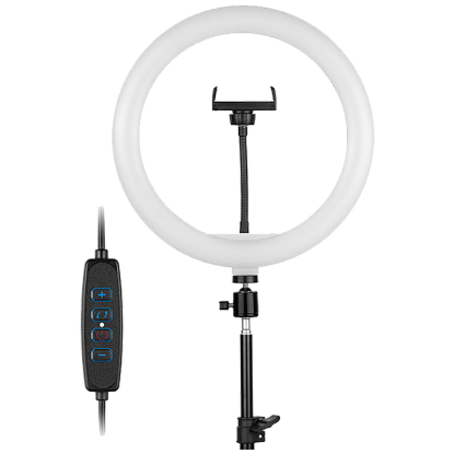 Selfie tripod TRACER LED, s prstenom, 14.5 W