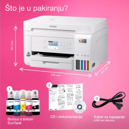 Multifunkcijski Tiskalnik EPSON EcoTank L6276, Tiskalnik/scanner/copy, 4800 x 1200, USB, LAN, WiFi, beli