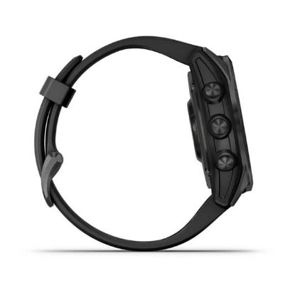 Pametni sat GARMIN Fenix 7S Solar, HR, GPS, multisport, crni/crni remen