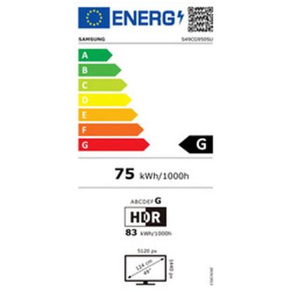 Monitor 49" SAMSUNG G9 LS49CG950SUXDU, 5120x1440, OLED, 240Hz, 1ms, 250cd/m2, G-Sync, FreeSync, ukrivljen, zvočnici, sivi