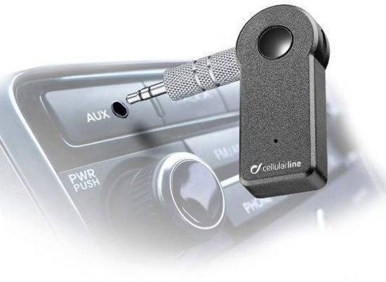 Adapter CELLULARLINE Bluetooth Audio Receiver, 3.5mm (M) na Bluetooth, crni