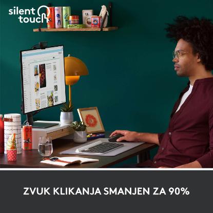 Miška LOGITECH M650 L, bežični, optički, 4000dpi, USB, BT, črni