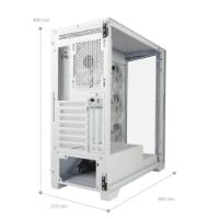 Ohišje LC POWER 806W Crosswind X, MIDI, ATX, window, belo, bez napajalnika