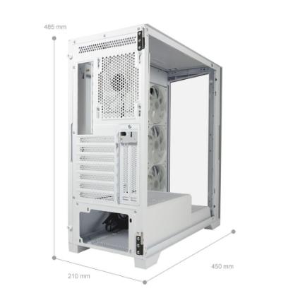 Ohišje LC POWER 806W Crosswind X, MIDI, ATX, window, belo, bez napajalnika