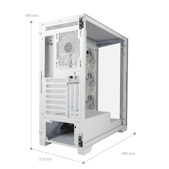 Ohišje LC POWER 806W Crosswind X, MIDI, ATX, window, belo, bez napajalnika
