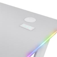 Gaming miza TRUST GXT 709W Luminus, RGB, beli