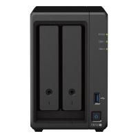 NAS server SYNOLOGY DiskStation DS723+, 2-bay All-in-1 NAS server, 2.5"/3.5" HDD/SSD podrška, Hot Swappable HDD, Wake on LAN/WAN, 2GB, 2×G-LAN, USB3.2 Gen 1/eSATA