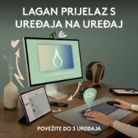 Tipkovnica + miška LOGITECH Pebble 2 Combo, brezžična, bela