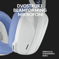 Slušalice LOGITECH Gaming G435 Lightspeed, USB-C, bežične, BT, lila-bijele