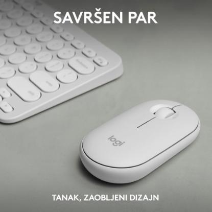 Tipkovnica + miška LOGITECH Pebble 2 Combo, brezžična, bela