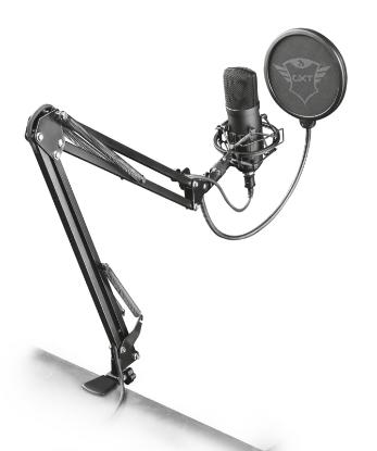 Mikrofon TRUST GXT 252+ Emita Plus, streaming, namizni, črni