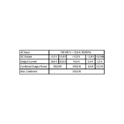 Napajlnik 550W LC Power Integrator Pro LC6550B-SI V3.1, 80+ Bronze, črno