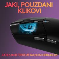 Miška LOGITECH Gaming G305 Lightspeed, bežični, optički, 12000dpi, črni, USB