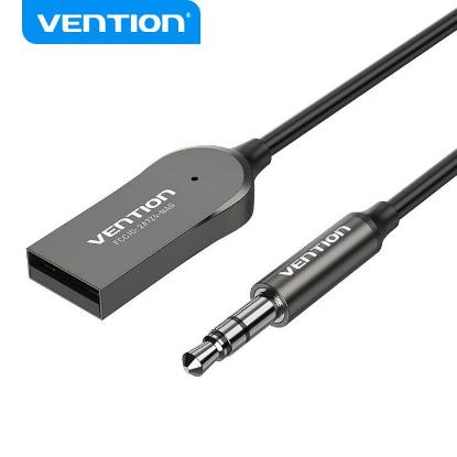 Adapter VENTION Bluetooth Audio Receiver, 3.5mm (M) na Bluetooth, 1,5m, crni