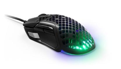 Miška STEELSERIES Aerox 5, optički, RGB, 18000 CPI, črni, USB