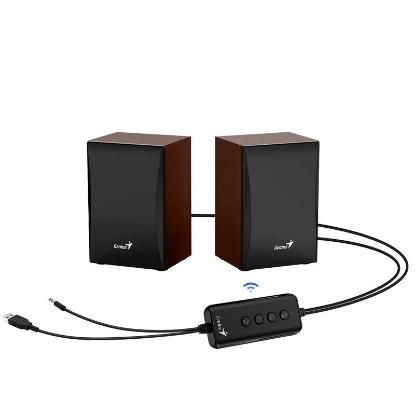 Zvočniki GENIUS SP-HF380BT, 3W, USB, 3.5mm, Bluetooth, leseni