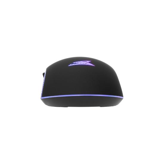 Miška BARACUDA BGM-011 Nautilus, RGB, optički, 12800dpi, črni