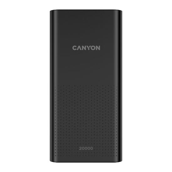 Mobilni USB punjač CANYON PB-2001, 20000 mAh, crni