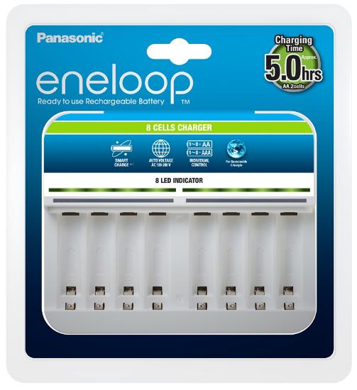 Punjač baterija PANASONIC Eneloop Smart BQCC63E, brzi, 8 mjesta za punjenje
