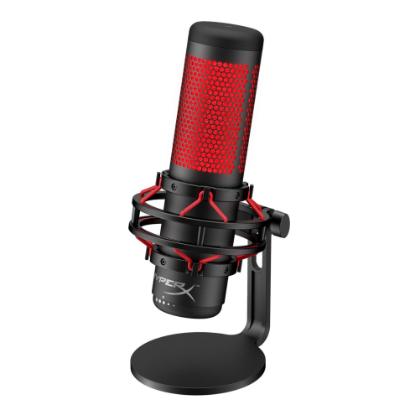 Mikrofon HyperX QuadCast HX-MICQC-BK, namizni, črno-rdeči