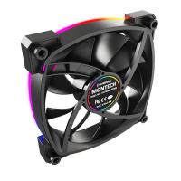 Ventilator MONTECH RX120 PWM, 120mm, 1600 okr/min, RGB, črni