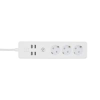 Naponska letva TELLUR TLL331031, 3 utičnice, 4xUSB-A, 1.8m, pametni, bijeli