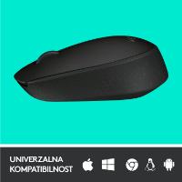 Miška LOGITECH B170, optički, 1000dpi, bežični, črni, USB