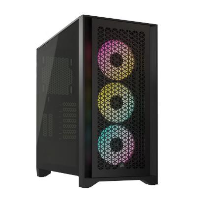 Ohišje CORSAIR iCUE 4000D Airflow, RGB, window, MIDI, ATX, črno, bez napajalnika