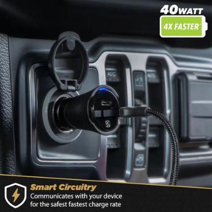 Auto punjač SCOSCHE PowerVolt PD40, dual port 40W USB-C