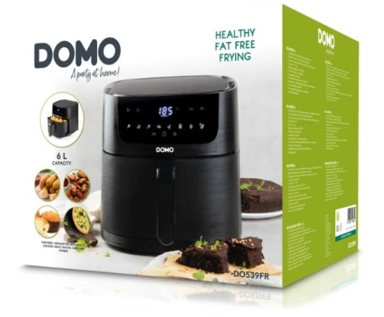 Friteza na vrući zrak DOMO DELI DO539FR, 6 L, 1500 W, 1,5 kg, crna