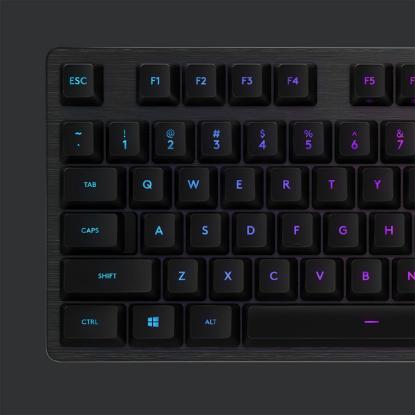 Tipkovnica LOGITECH Gaming G512 Carbon, RGB, mehanička, GX Red Linear, US layout, črna