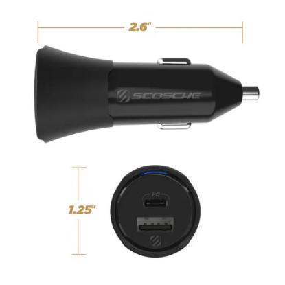 Auto punjač SCOSCHE PowerVolt PD32, dual port 20W USB-C PD + 12W USB-A